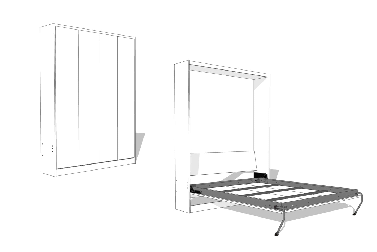MADE-TO-ORDER Alpha + Flat Pack Murphy Bed Cabinetry Kit